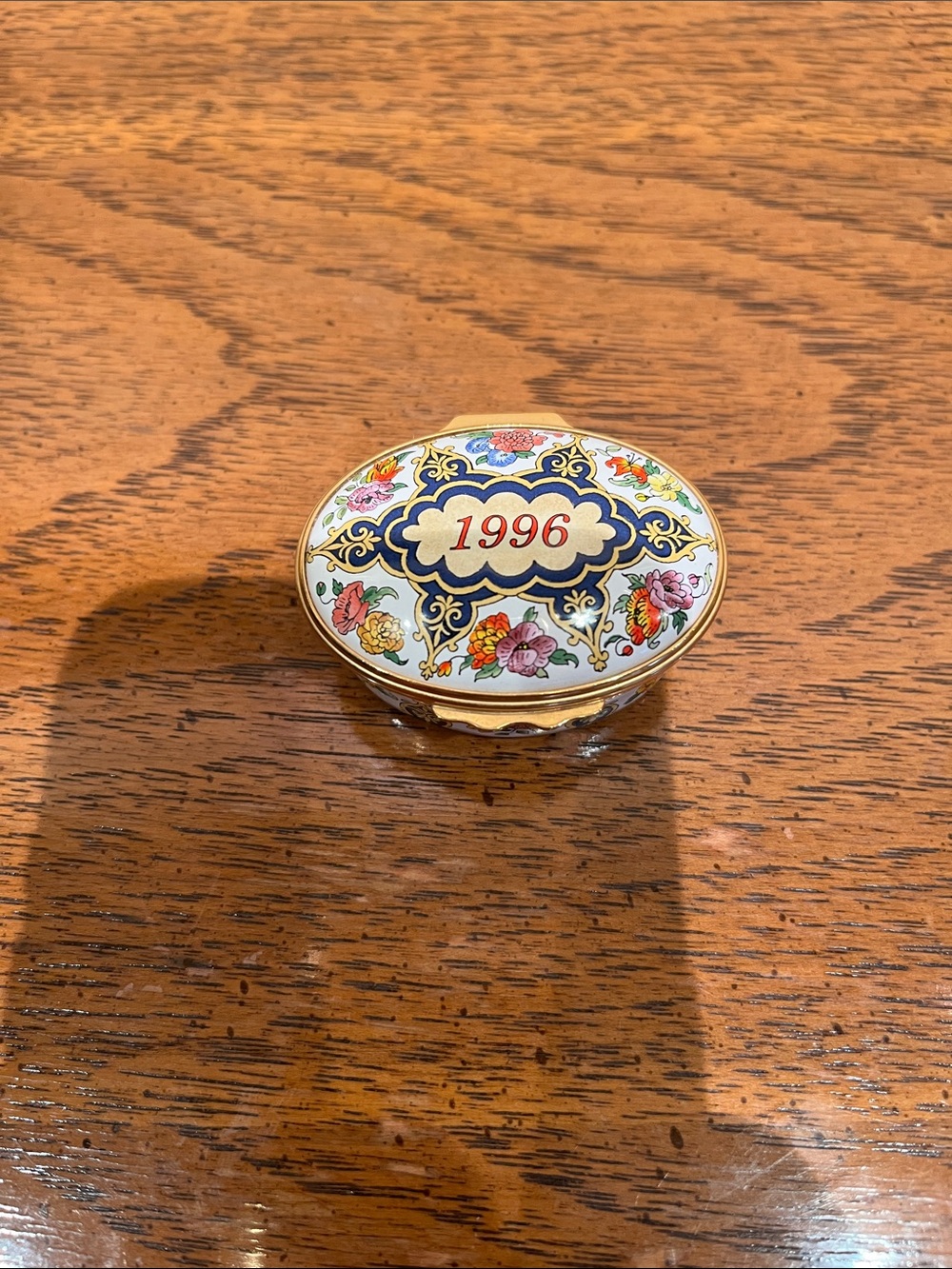 Halcyon Days Enamels 1996 "A Year to Remember" Trinket Box